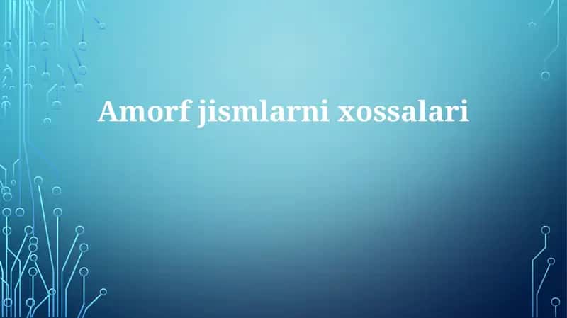 Amorf moddalar