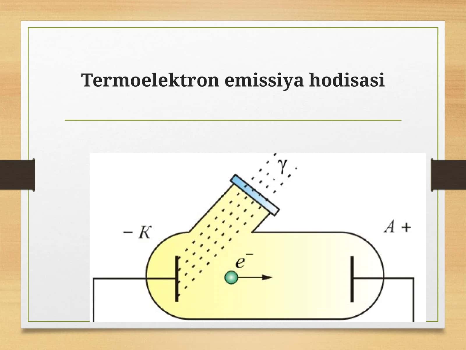 Termoelektron emissiya hodisasi