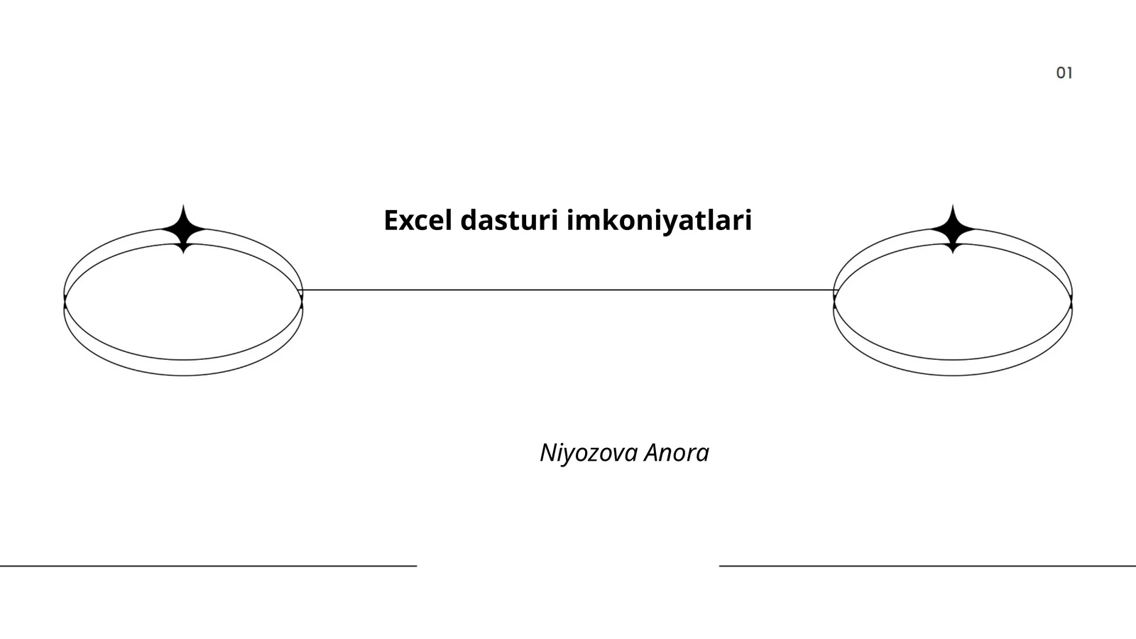 Excelda jadval tuzish