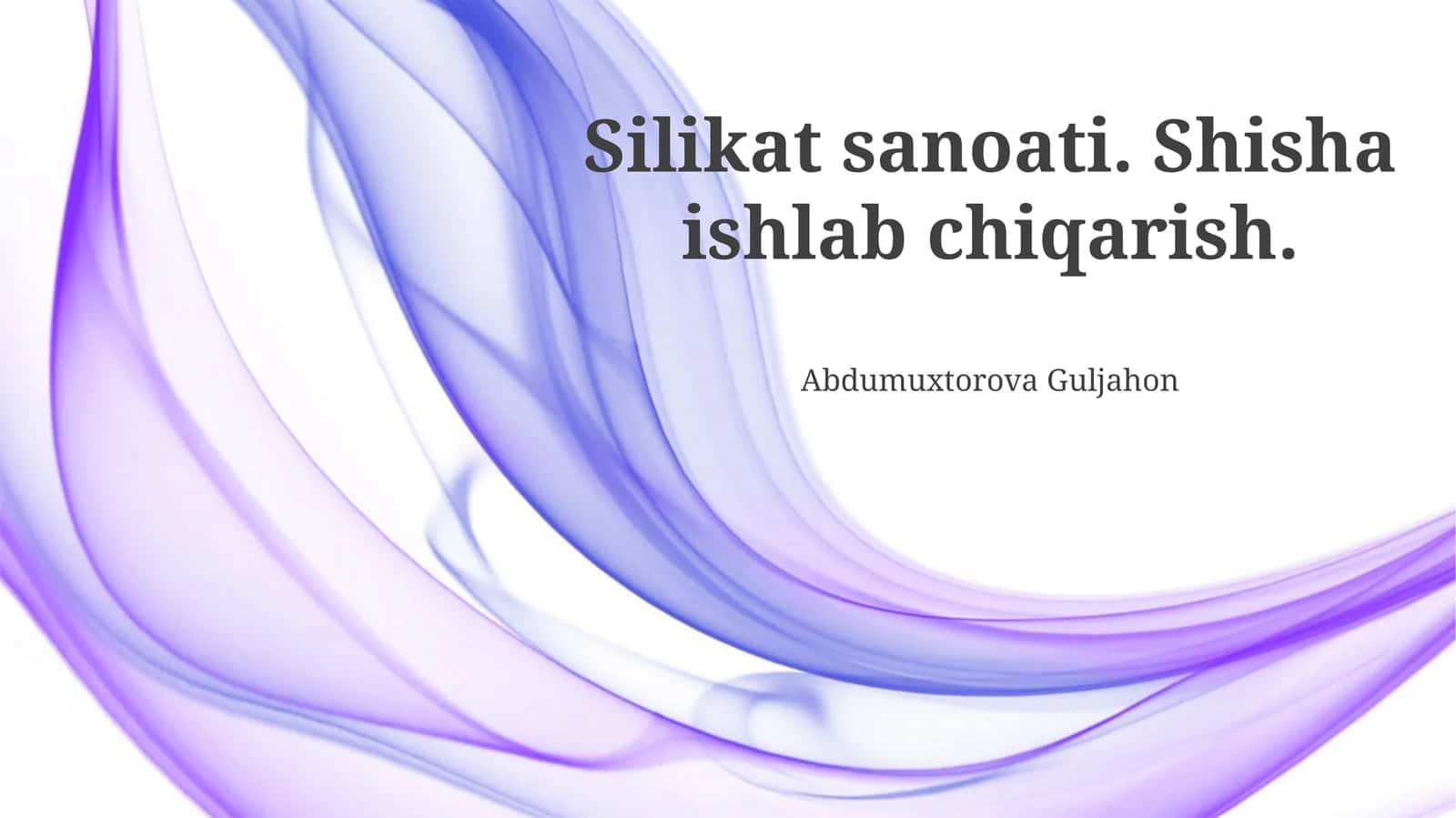 Shisha ishlab chiqarish