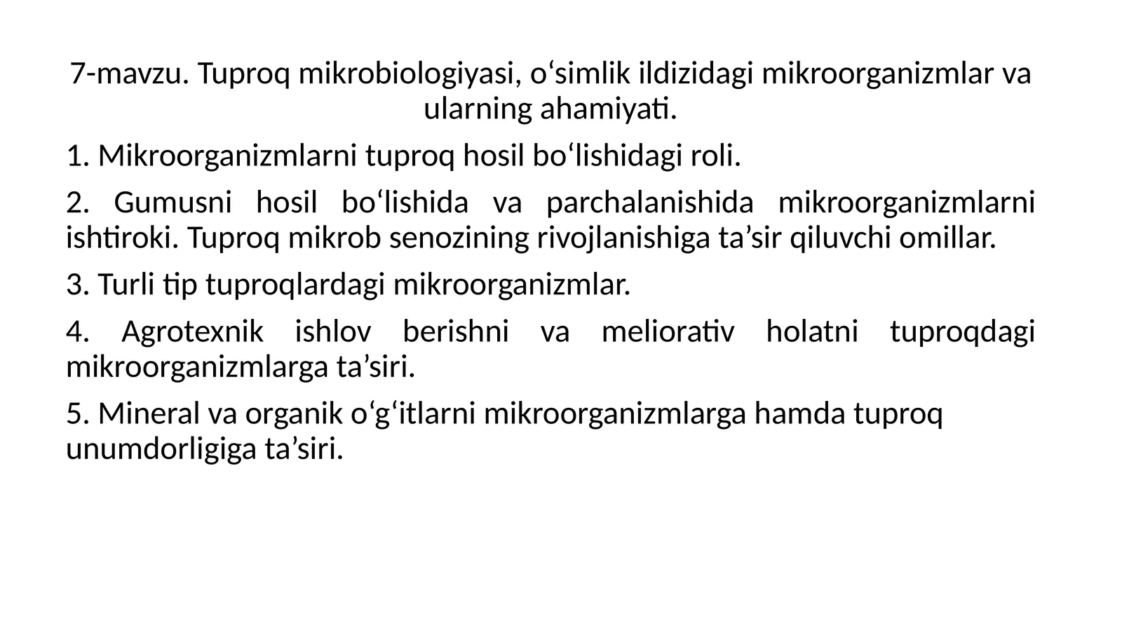 Tuproq mikrobiologiyasi