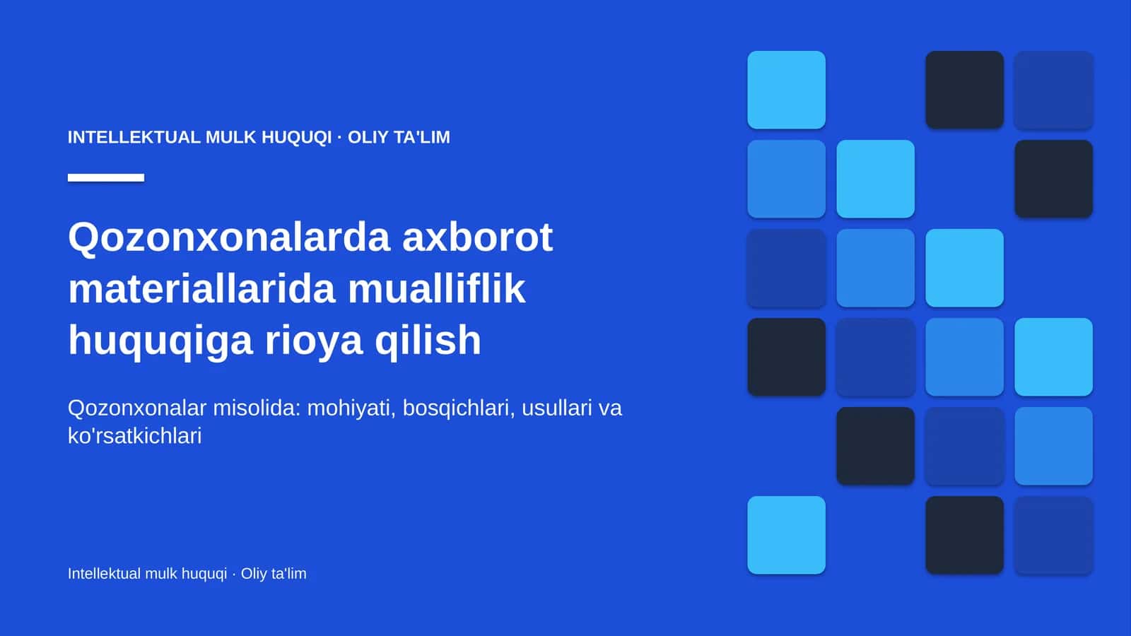 qozonxonalarda axborot materiallarida mualliflik huquqiga rioya qilish 3833