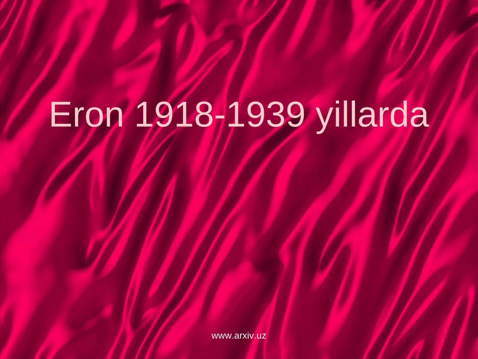 Eron 1918-1939 yillarda