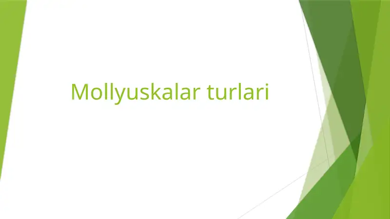 Mollyuskalar turlari