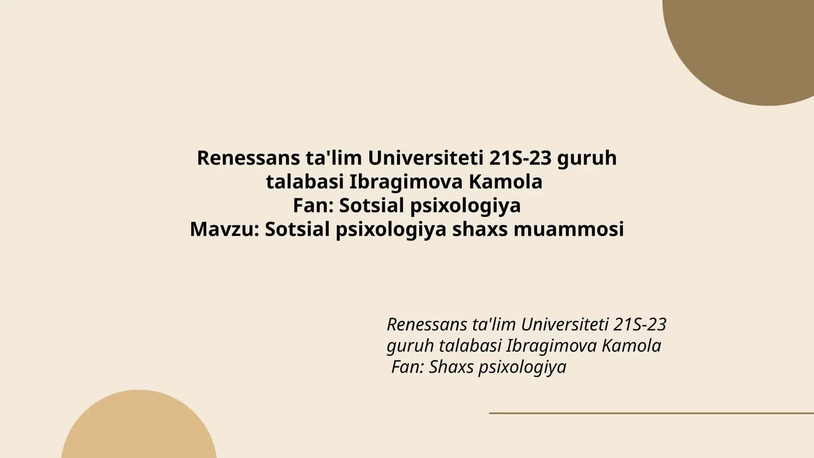 Sotsial psixologiya shaxs muammosi