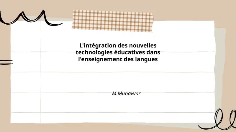 L'intégration des nouvelles technologies éducatives dans l'enseignement des langues