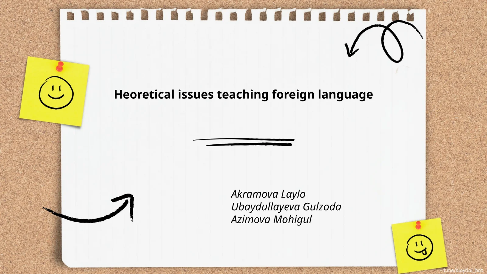 Theoretical issues teaching foreign language