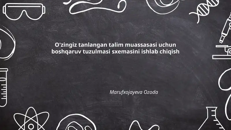 Boshqaruv tuzulmasi sxemasi