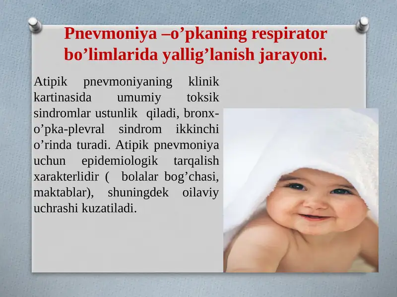 Pnevmoniya. Atipik pnevmoniyalar