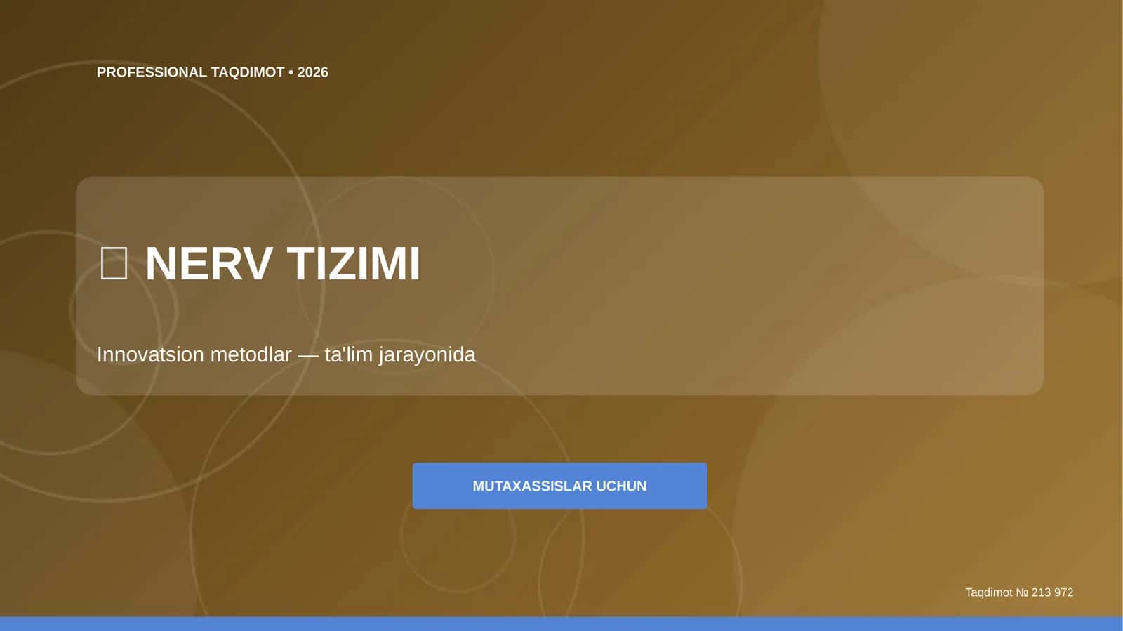 PROFESSIONAL TAQDIMOT • 2026