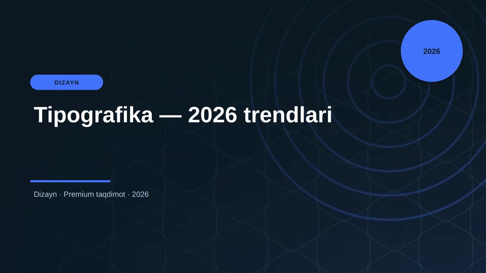 Tipografika — 2026 trendlari