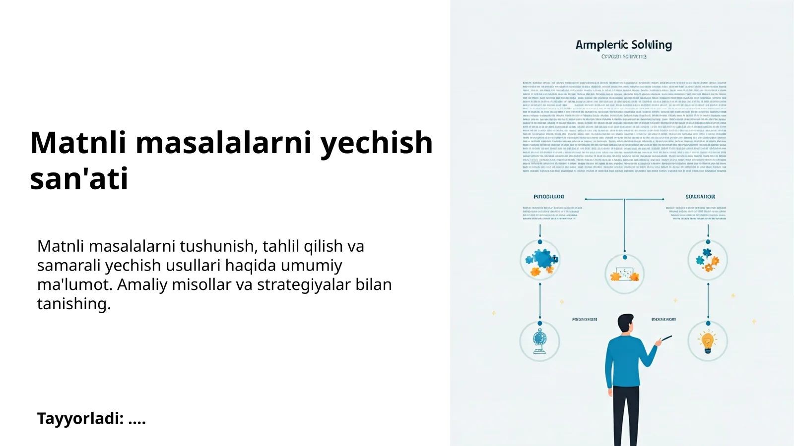 Matnli masalalarni yechish san'ati