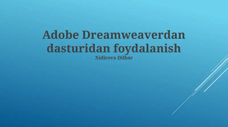 Adobe Dreamweaver