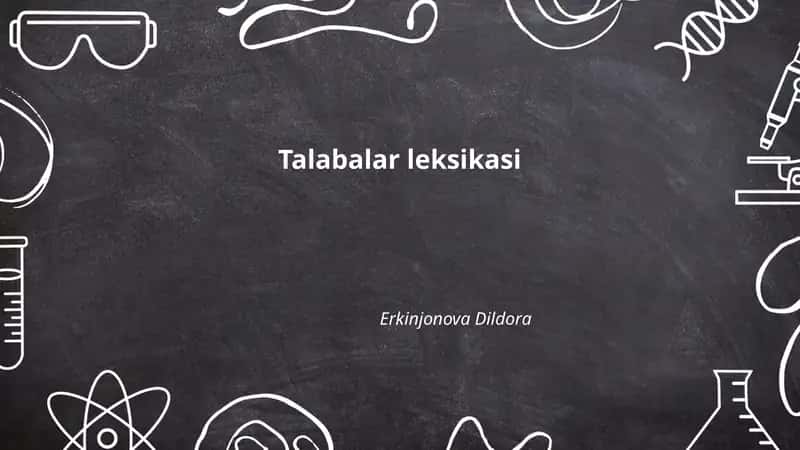 Talabalar leksikasi