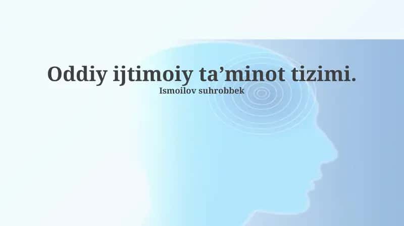 Ijtimoiy ta'minot tizimi