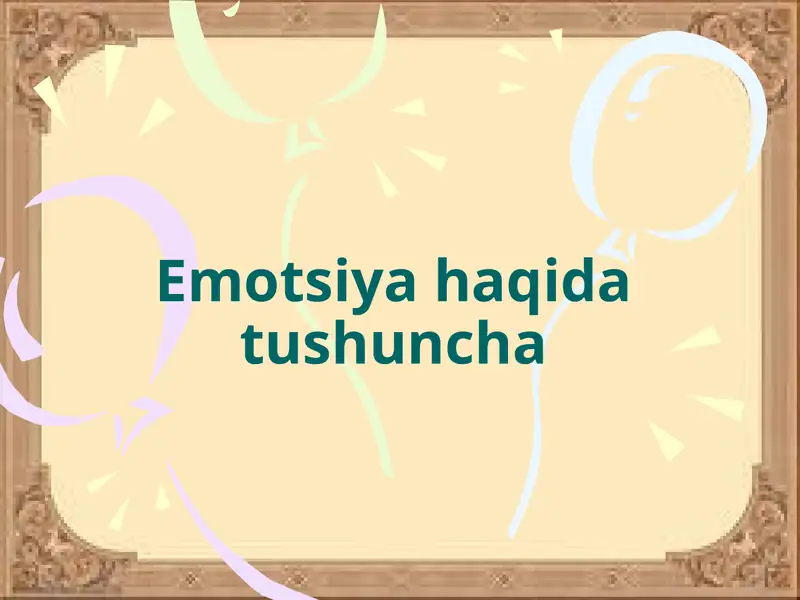 Emotsiyalar
