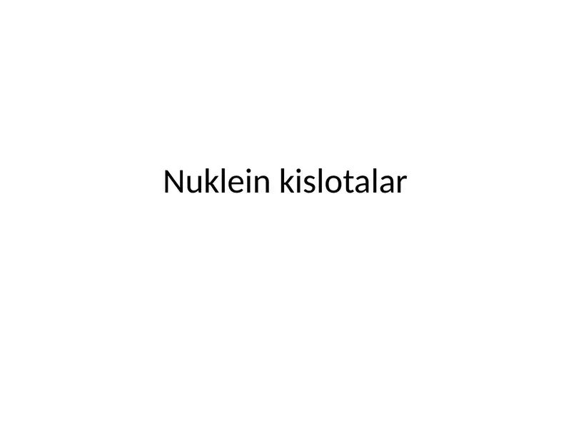 Nukleinkislotalar
