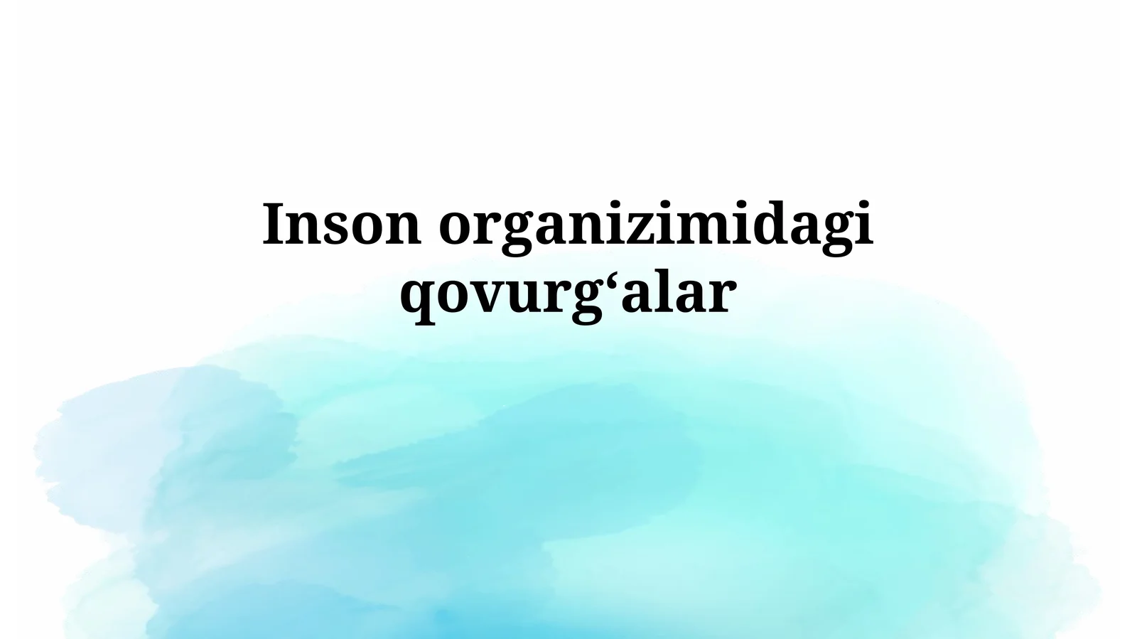 Inson organizmidagi qovurg'alar