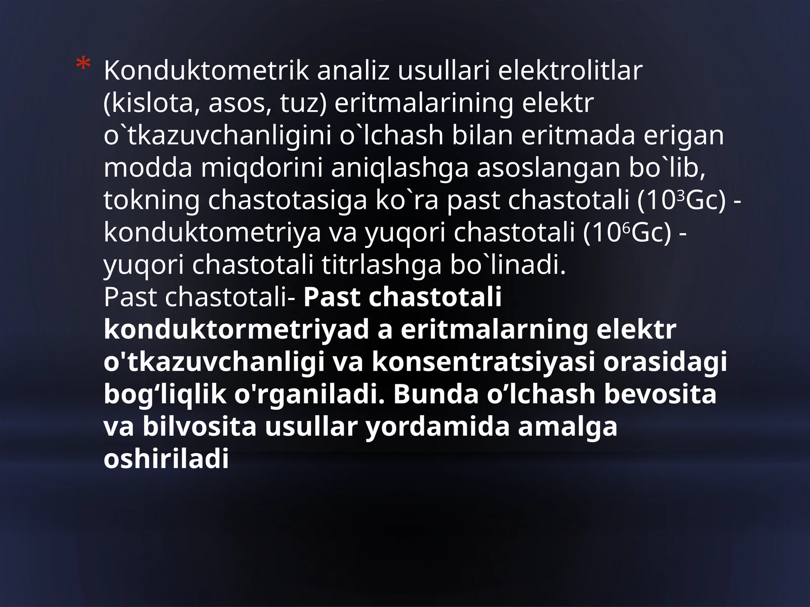 Konduktometrik analiz usullari