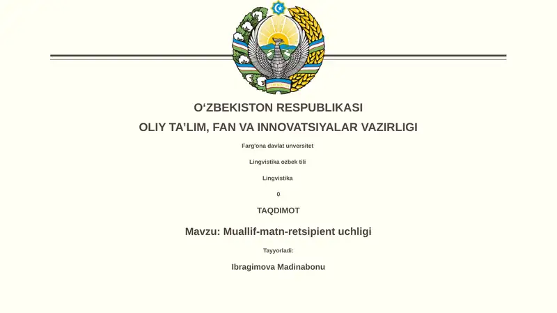Lingvistika ozbek tili