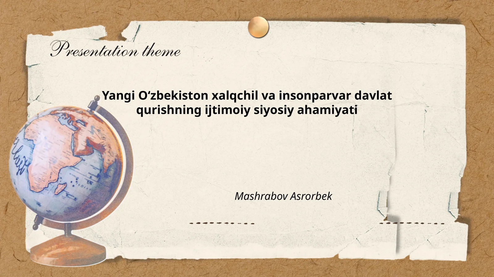 Yangi Oʻzbekiston xalqchil va insonparvar davlat qurishning ijtimoiy siyosiy ahamiyati