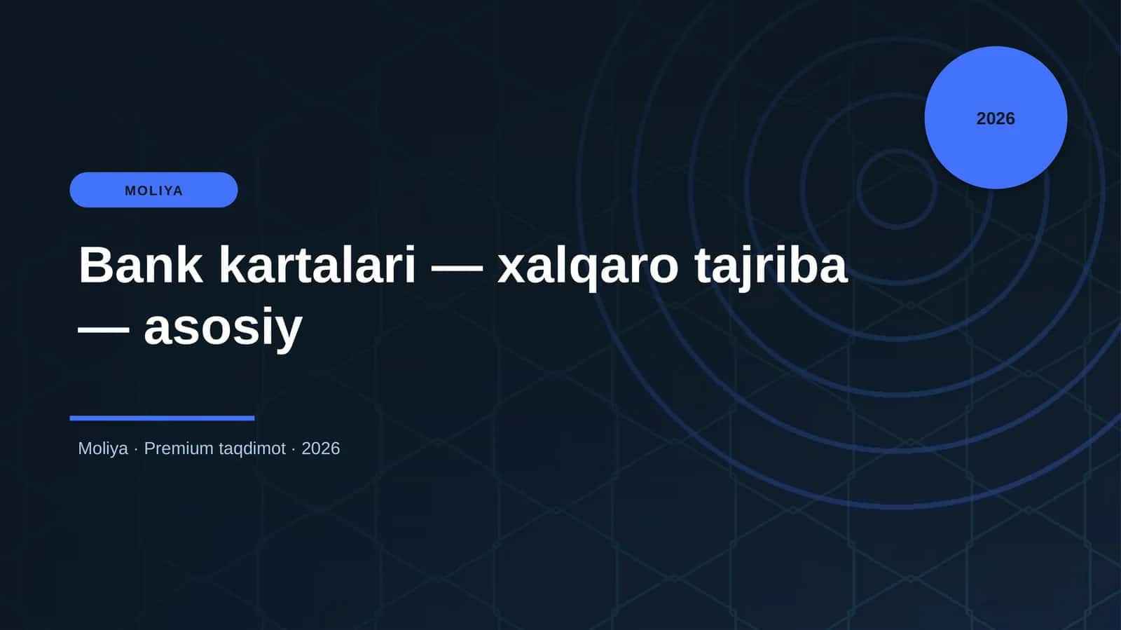 Bank kartalari — xalqaro tajriba — asosiy