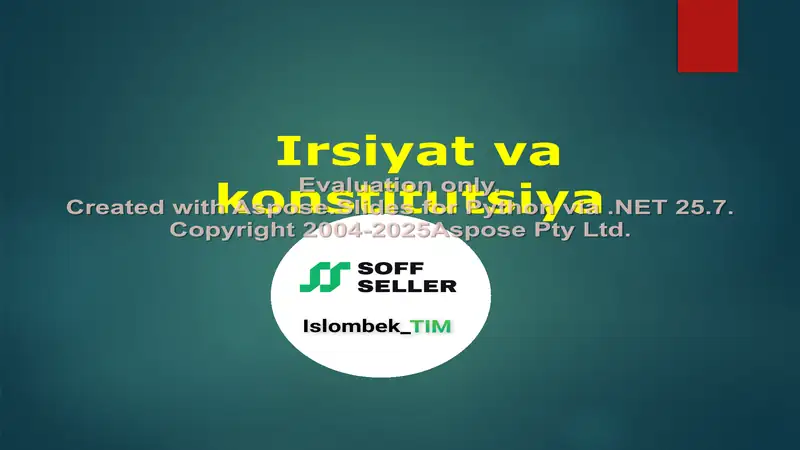 Irsiyat va konstitutsiya