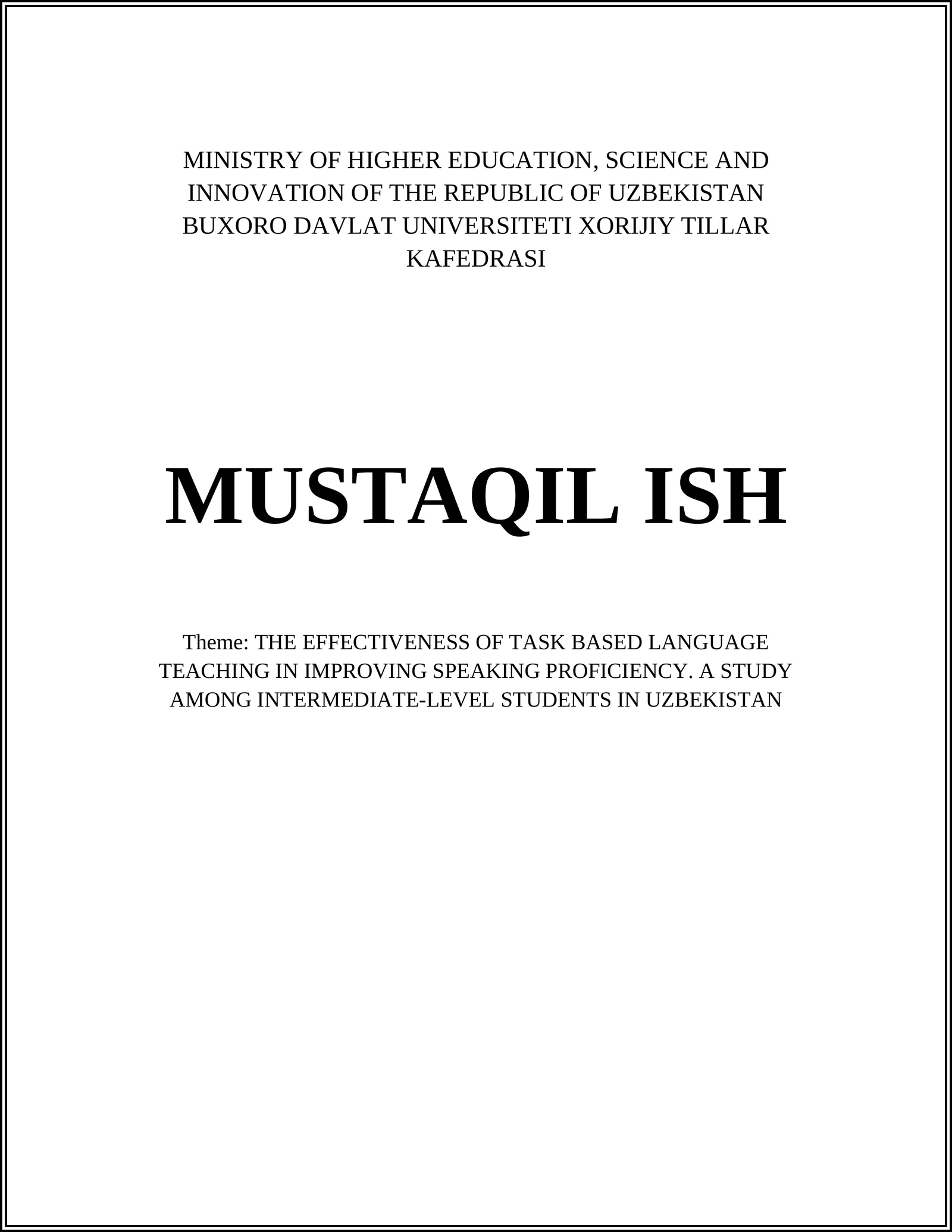 Task-Based Language Teaching (TBLT)