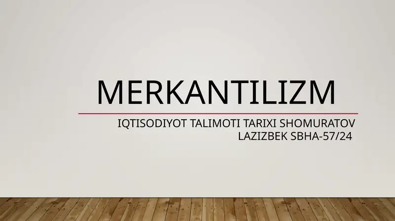 Merkantilizm