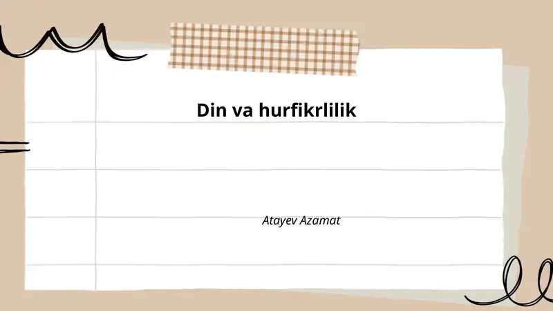 Din va hurfikrlilik