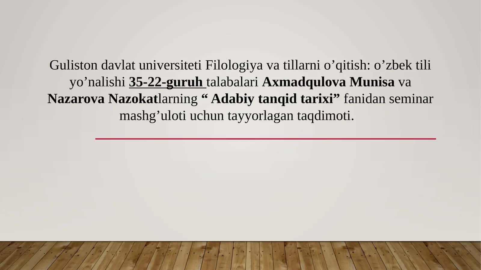 O‘zbekadabiytanqidchiliginingshakllanishtamoyillari