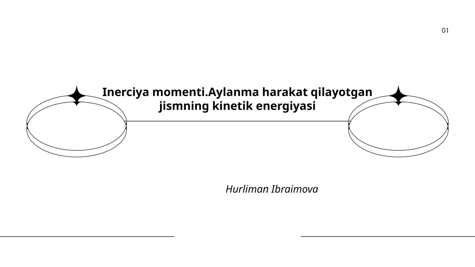 Inerciya momenti.Aylanma harakat qilayotgan jismning kinetik energiyasi