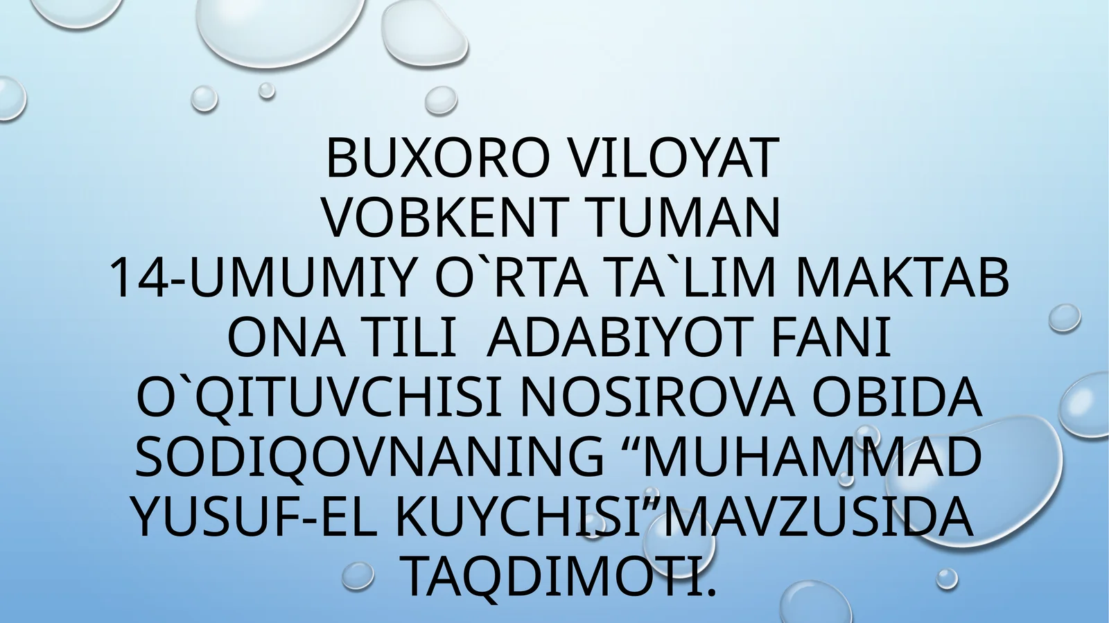 Muhammad Yusuf – elsuyganshoir
