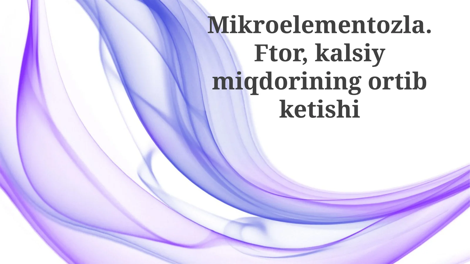 Ortiqcha ftor va kaltsiyni ta'siri