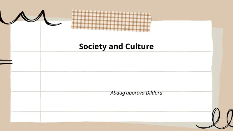 Society and Culture