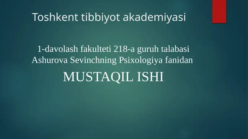 Psixologik salomatlik