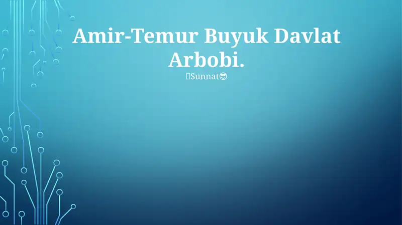 Amir-Temur Buyuk Davlat Arbobi