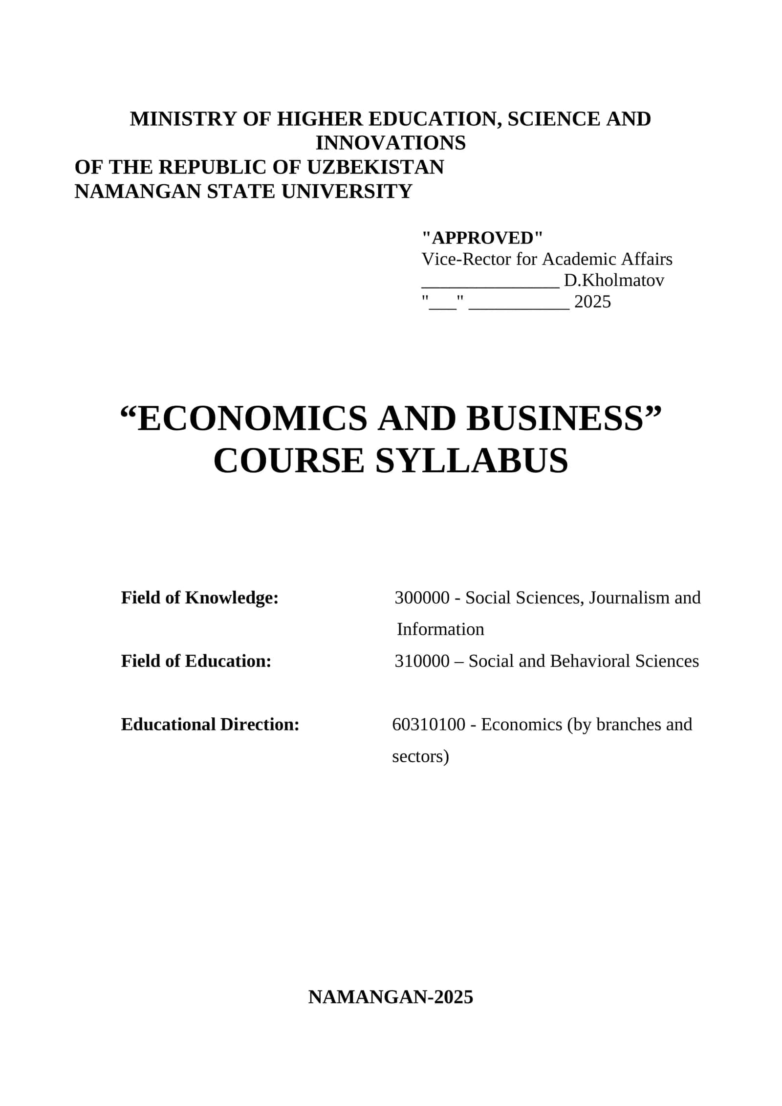 ECONOMICS AND BUSINESS