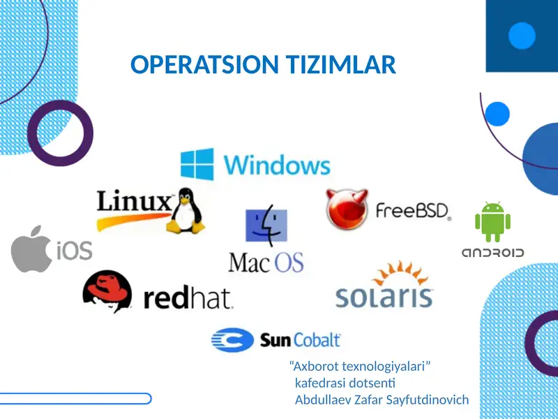 Operatsion Tizimlar