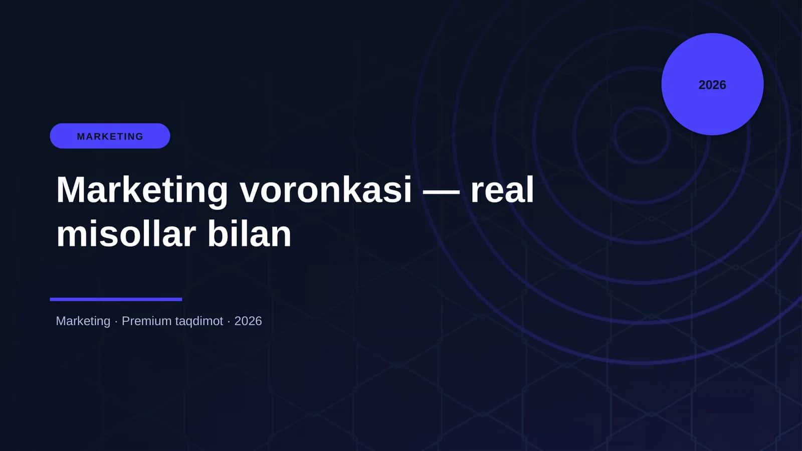 Marketing voronkasi — real misollar bilan
