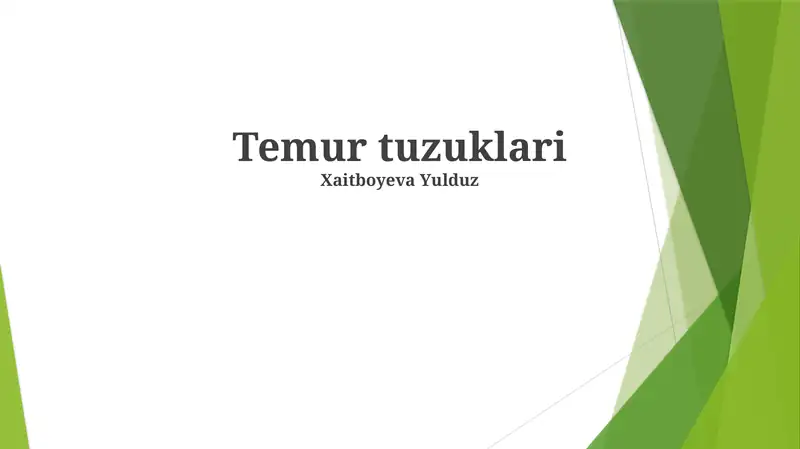 Temur tuzuklari