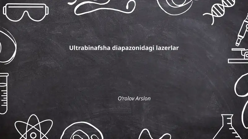 Ultrabinafsha diapazonidagi lazerlar