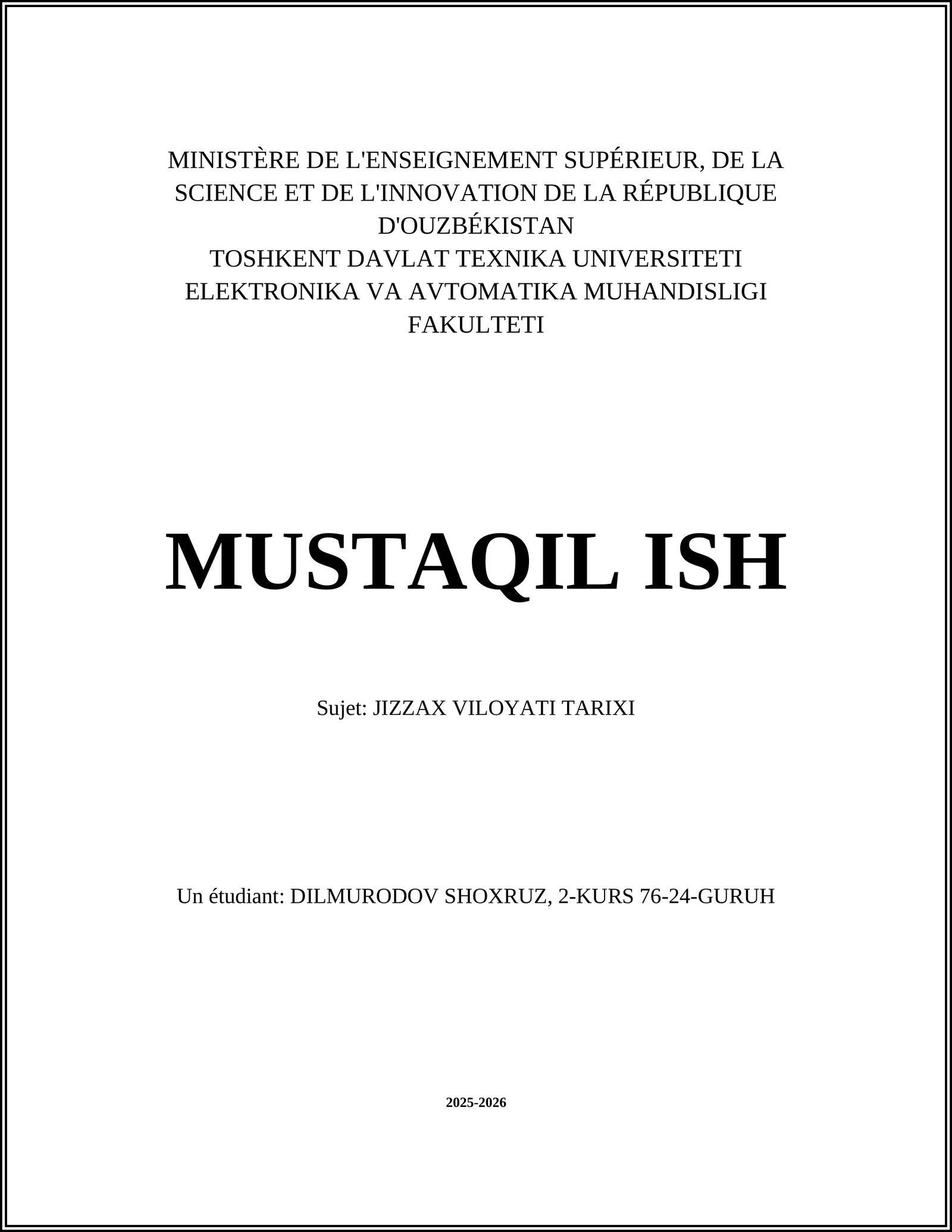 JIZZAX VILOYATI TARIXI