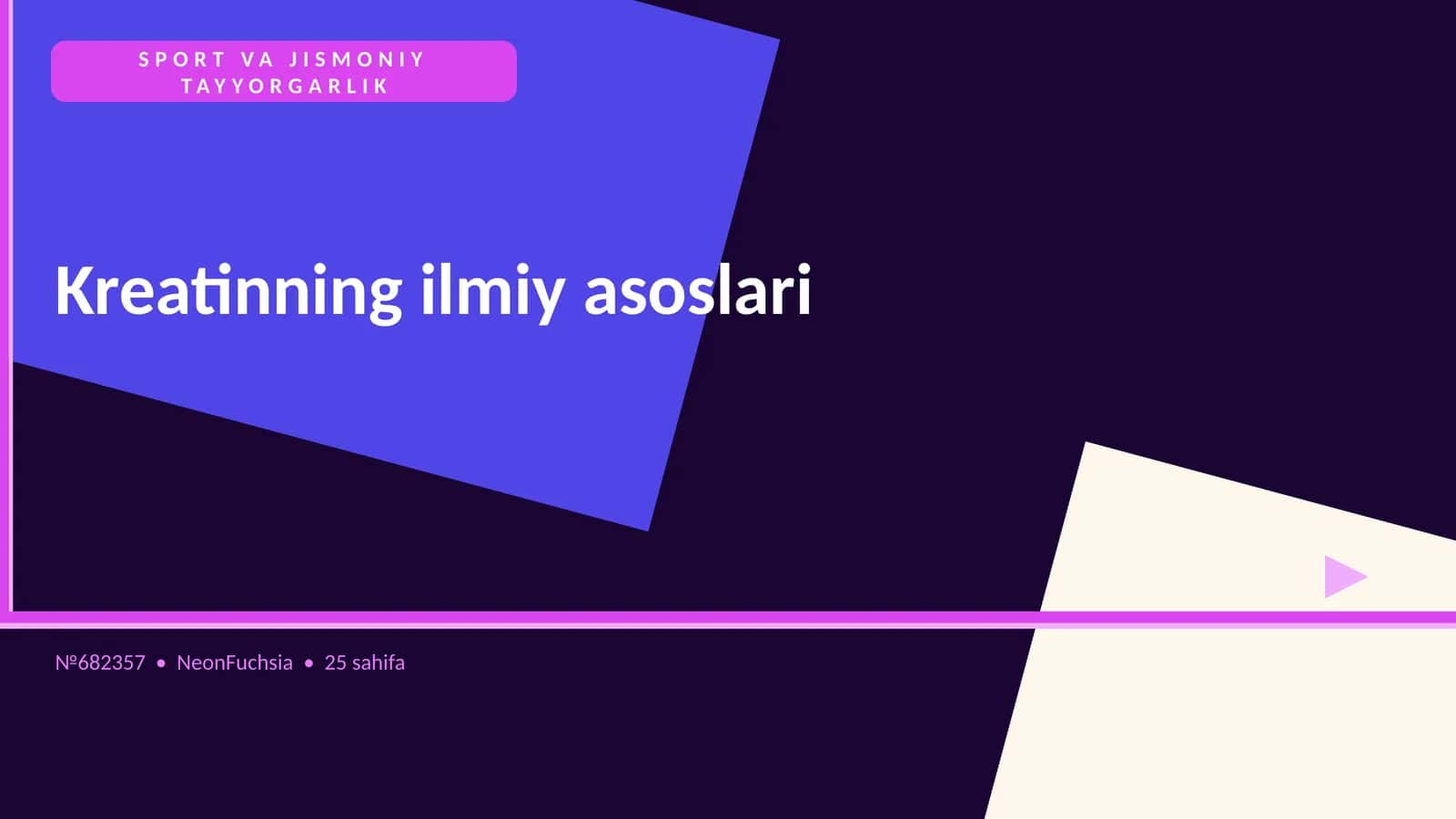 Kreatinning ilmiy asoslari
