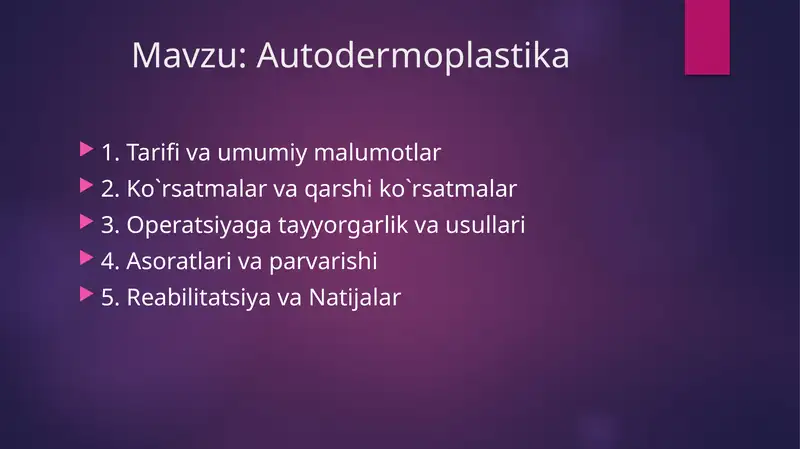Autodermoplastika