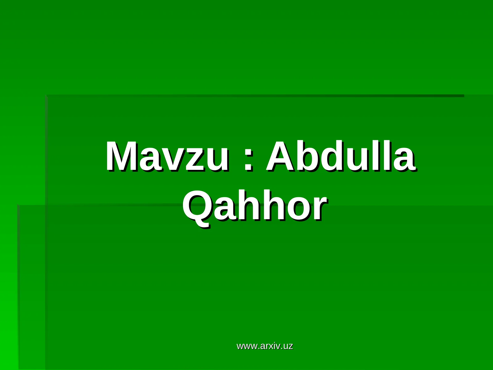 Abdulla Qahhor