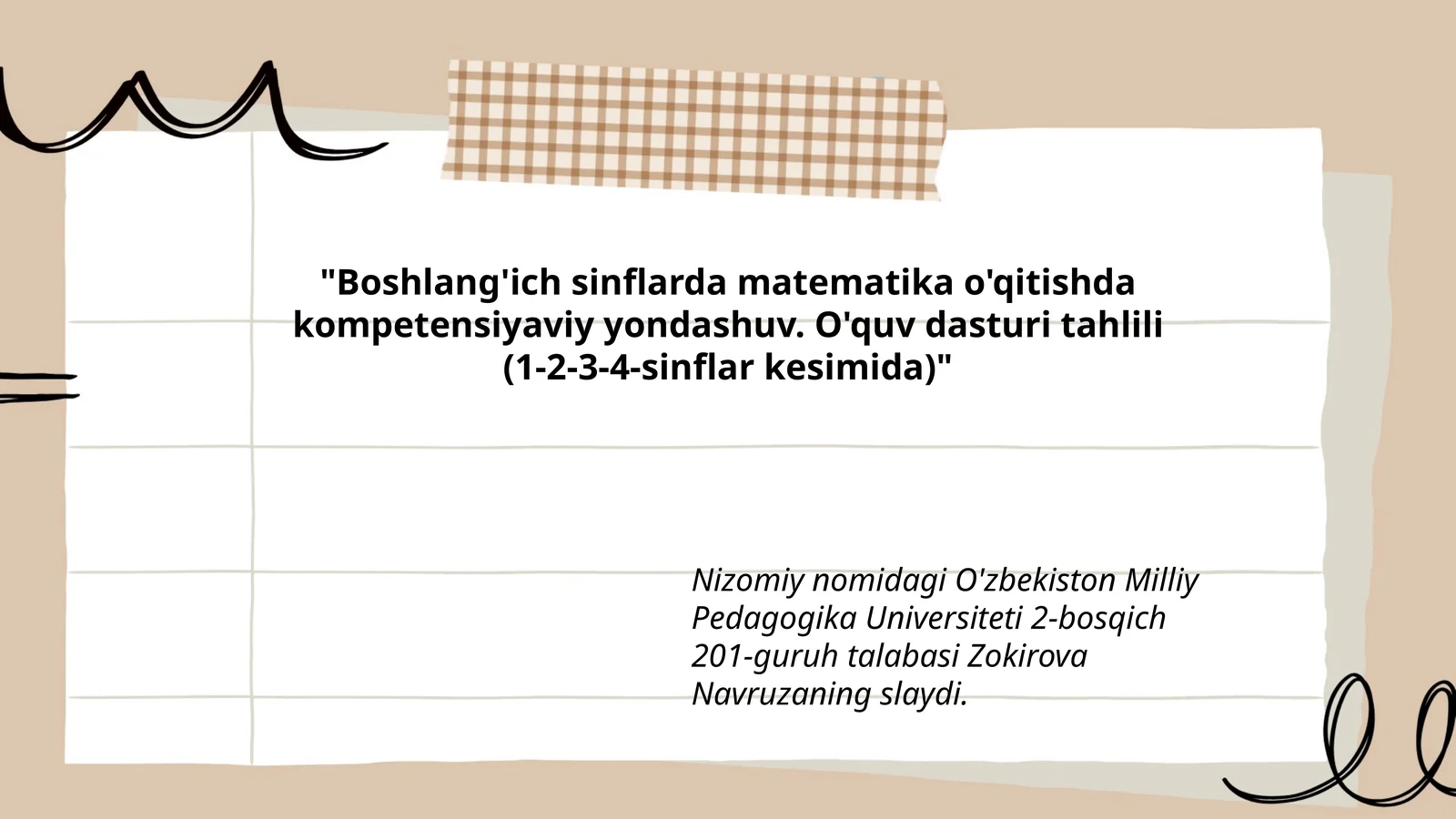 Boshlang'ich sinflarda matematika o'qitishda kompetensiyaviy yondashuv