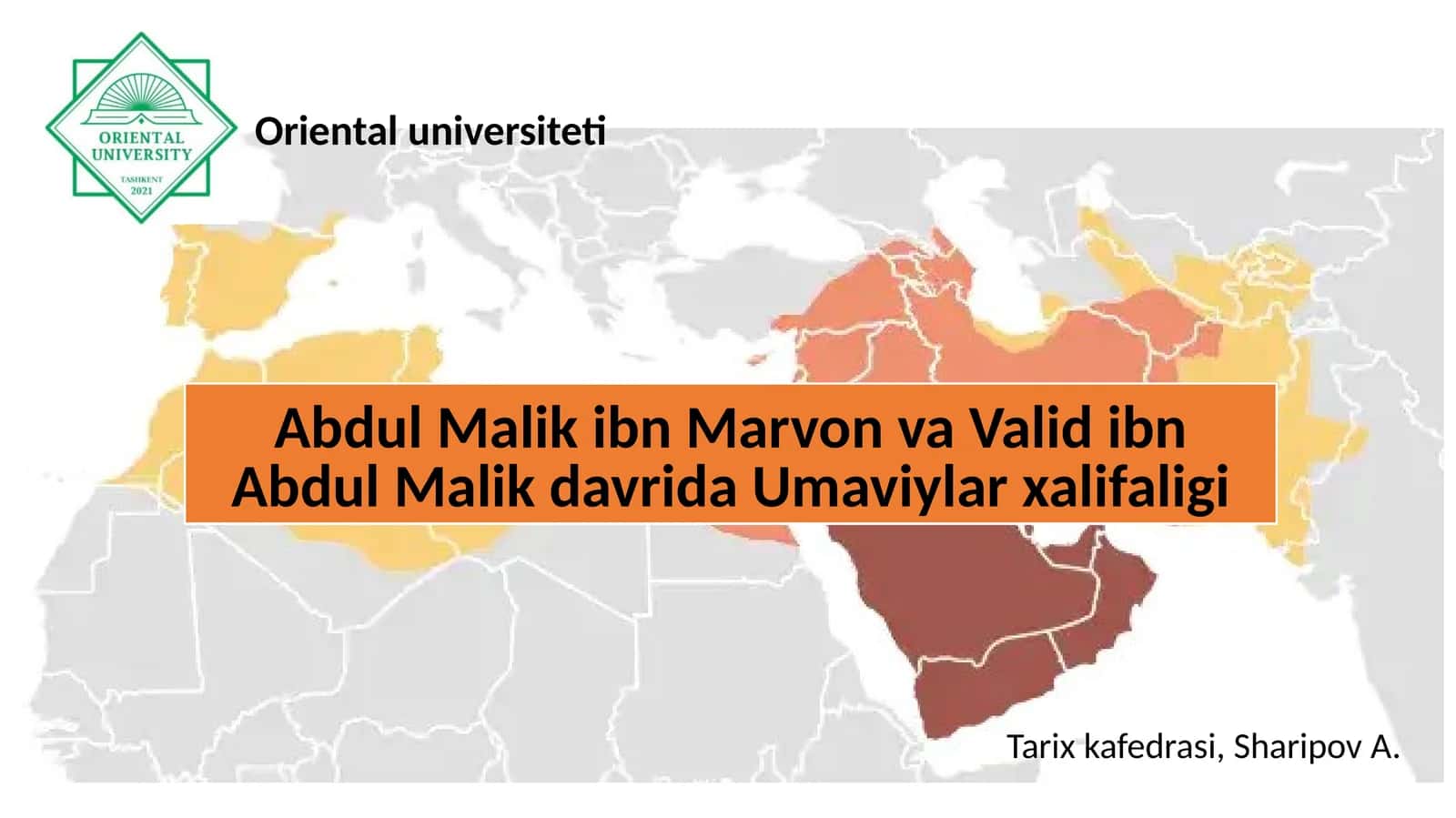 Abdul Malik ibnMarvonvaValidibn AbdulMalikdavridaUmaviylarxalifaligi