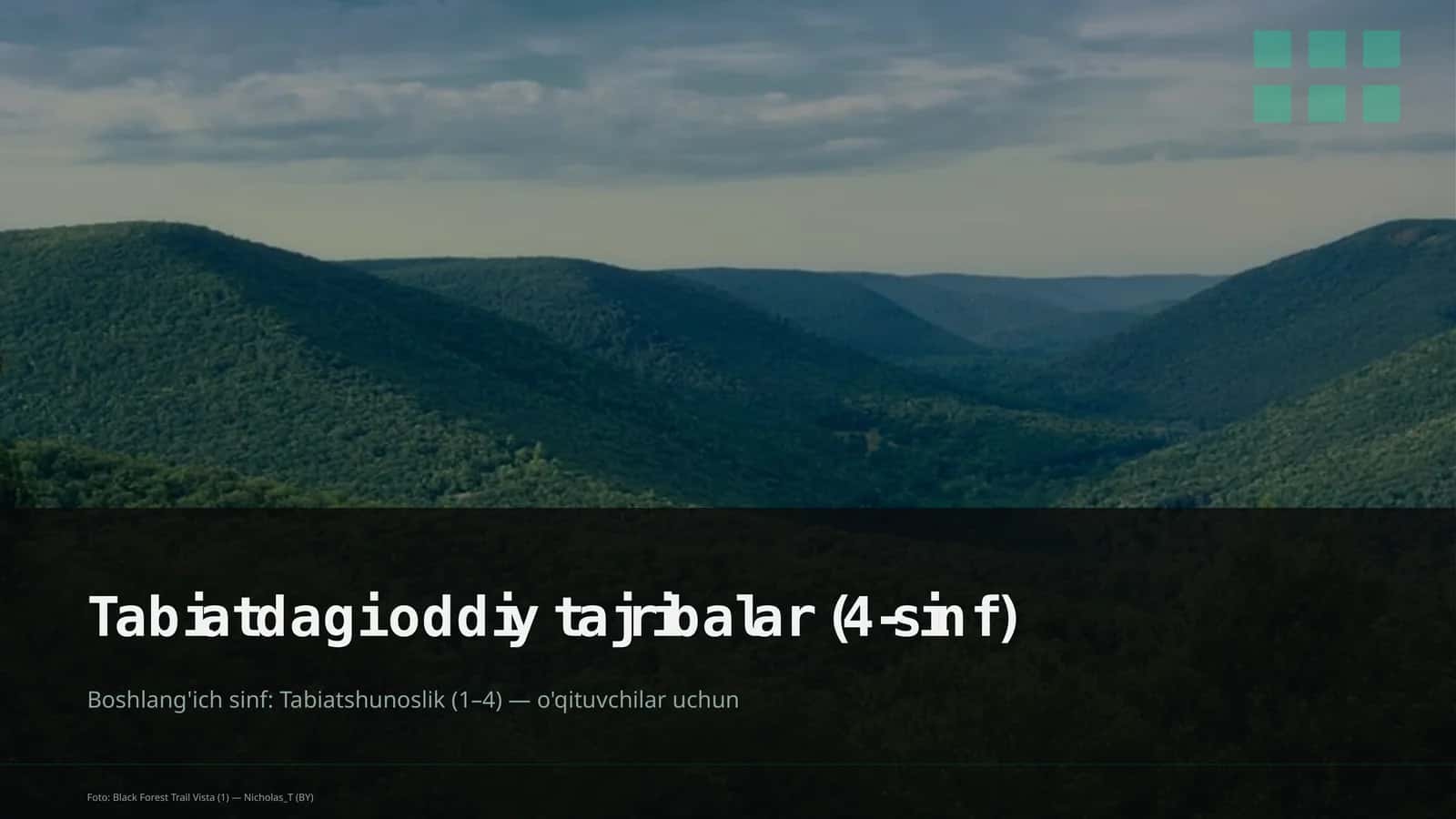 Tabiatdagi oddiy tajribalar (4-sinf)