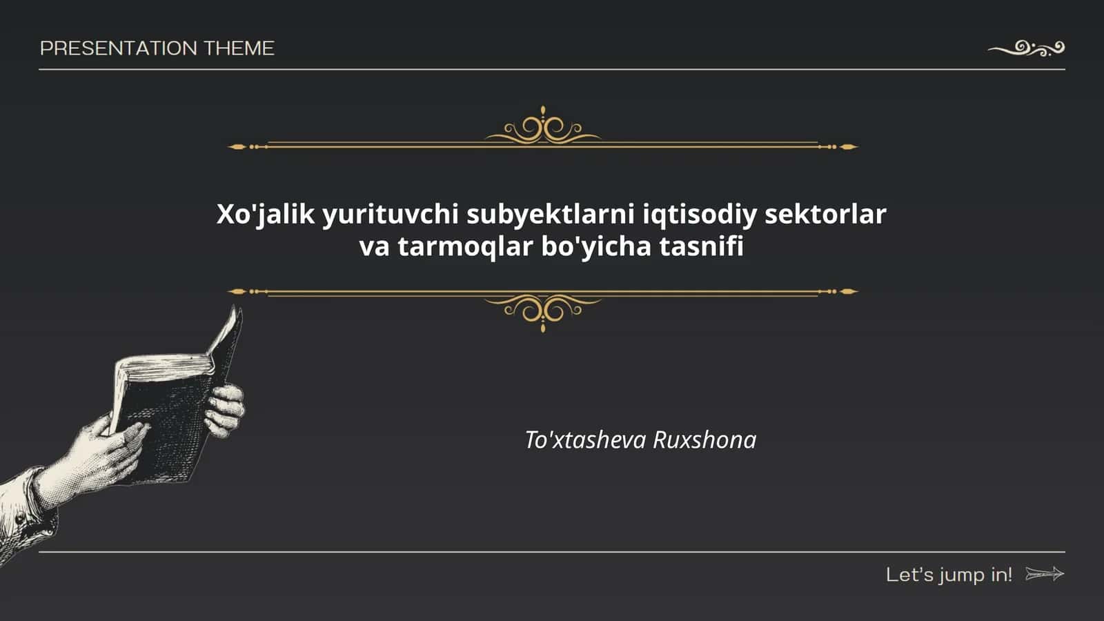 Xo'jalik yurituvchi subyektlarni iqtisodiy sektorlar va tarmoqlar bo'yicha tasnifi